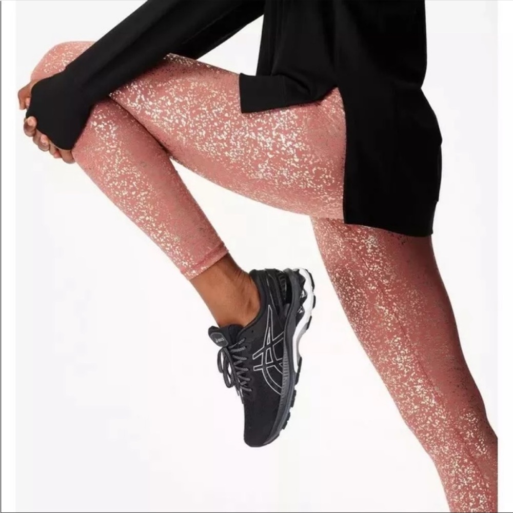 SWEATY BETTY Disco Metallic 7/8 Leggings and Seamless Workout Tank